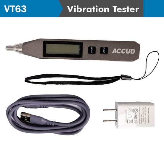 ACCUD Pen Type Vibration Tester 5% Acc. Rechargeable Bat. 40 Deg. C.